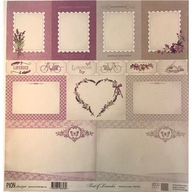 Scent of Lavender  Memory Notes mønsterpapir fra Pion Design