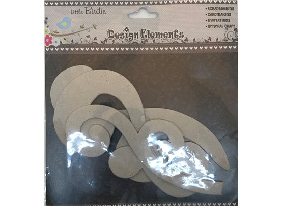 Chipboard Ornamenter 3 stk