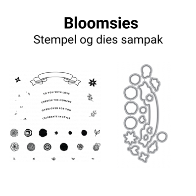 Mama Elephant Bloomsies stempel og dies sampak