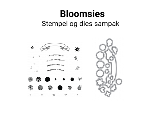 Mama Elephant Bloomsies stempel og dies sampak