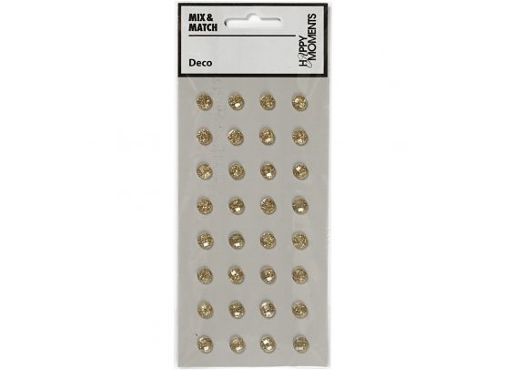 Add on November Ekstra - Happy Moments Gold Rhinestones Deco