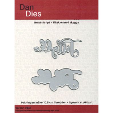 Dan Dies - Brush Script - Tillykke med skygge