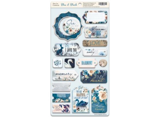 Scrapmir - Blue & Blush - Die-cut Cardstock