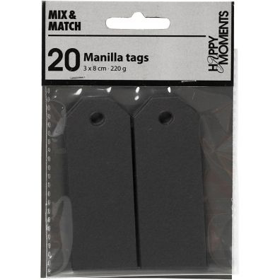 Add On November - Happy Moments Blå Manilla Tags
