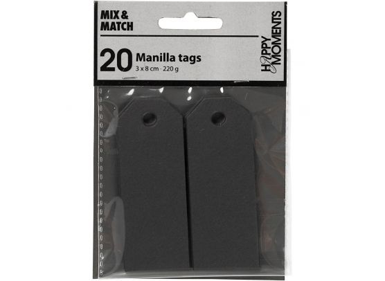 Add On November - Happy Moments Blå Manilla Tags