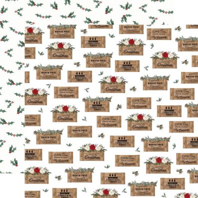 Echo Park Farm House christmas Crates mønsterpapir