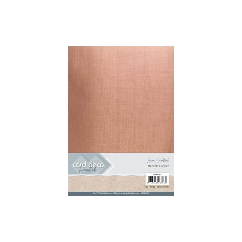 Add on Maj Card Deco Essentials Linen Cardstock Metallic Copper