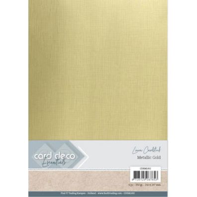 Card Deco Essentials - Linen Cardstock - Metallic Rose Gold