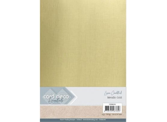 Card Deco Essentials - Linen Cardstock - Metallic Rose Gold