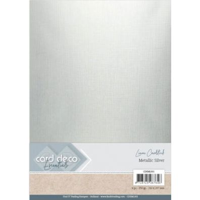 Card Deco Essentials - Linen Cardstock - Metallic Rose Gold