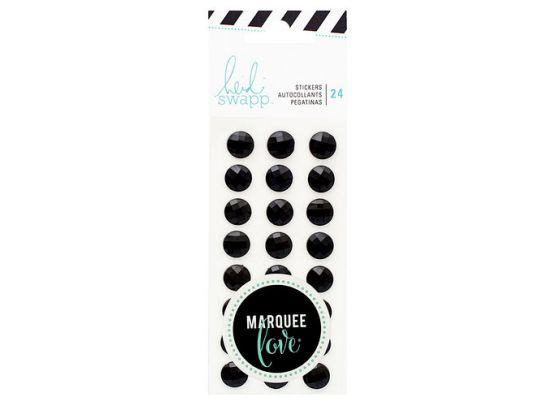 Marquee Love Collection - Rhinestone Stickers Black fra Heidi Swapp