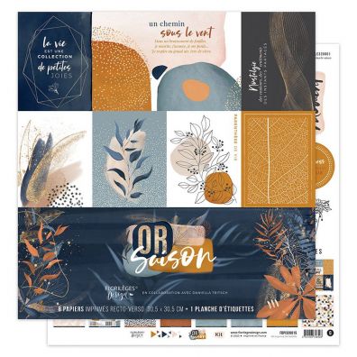 Or Saison - 12x12 Paper Pack fra Florileges Design