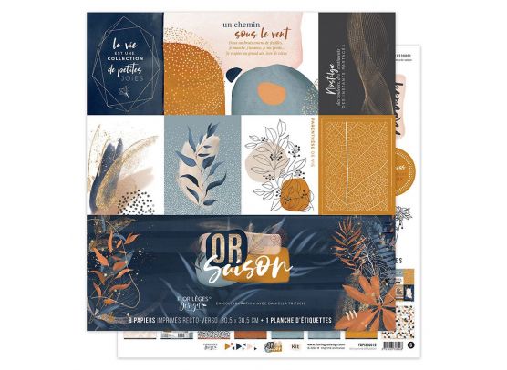 Or Saison - 12x12 Paper Pack fra Florileges Design