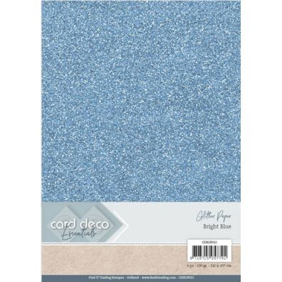Card Deco Essentials - A4 Glitter Paper - Bordeaux