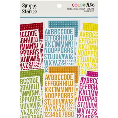 Simple Stories - Color Vibe - Alpha Sticker Book - Winter