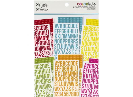Simple Stories - Color Vibe - Alpha Sticker Book - Winter