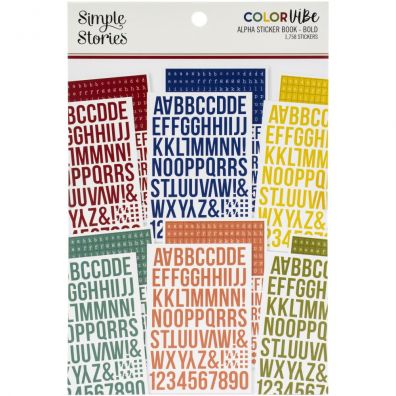 Simple Stories - Color Vibe - Alpha Sticker Book - Winter