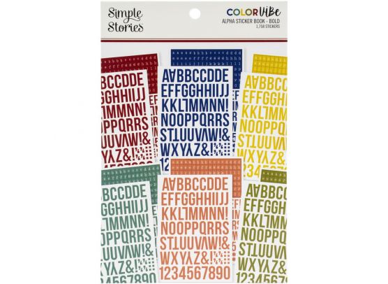 Simple Stories - Color Vibe - Alpha Sticker Book - Winter