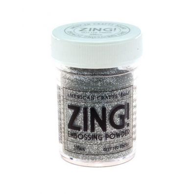 Zing Embossing pulver Sølv Glitter