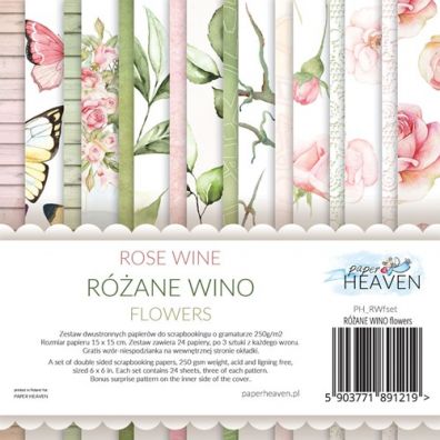 Rose Wine 12x12 Paper Pad fra Paper Heaven