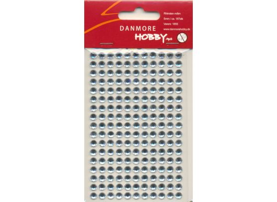 Rhinsten sølv - Mix pakke med ca. 329 stk