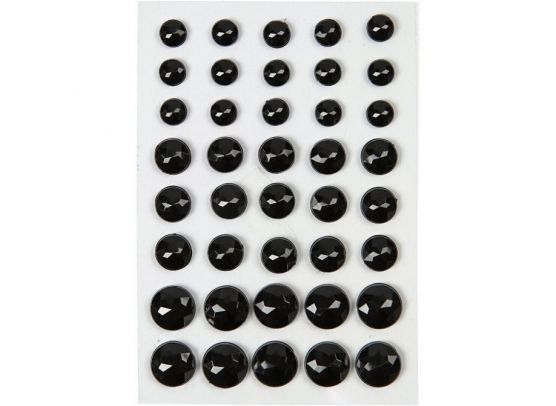Rhinsten Halvperler fra Vivi Gade - Sort