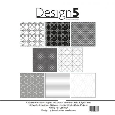 Design 5 Paper Pad - Intergalactic Grey 30,5x30,5 cm.
