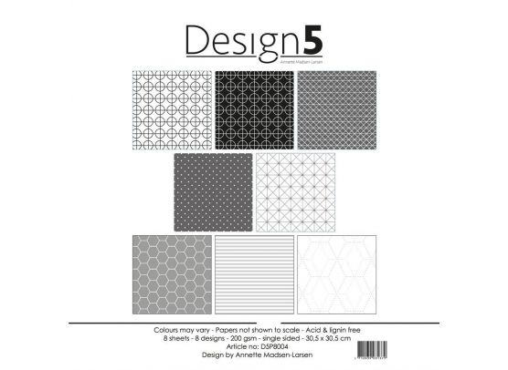Design 5 Paper Pad - Intergalactic Grey 30,5x30,5 cm.