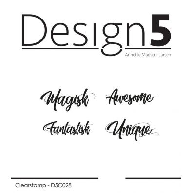 Design 5 clear stamp - En Hilsen
