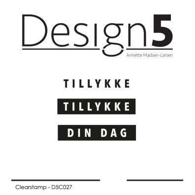 Design 5 clear stamp - En Hilsen