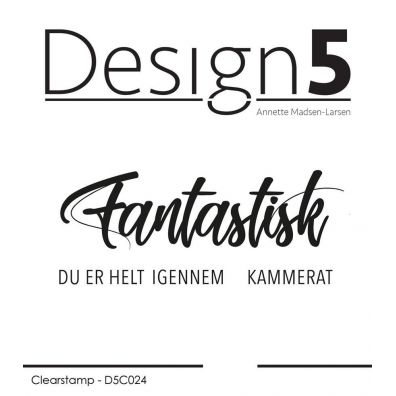 Design 5 clear stamp - En Hilsen
