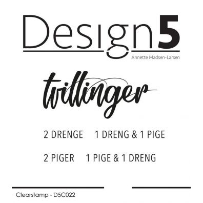 Design 5 clear stamp - En Hilsen