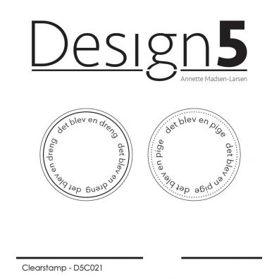 Design 5 clear stamp - En Hilsen