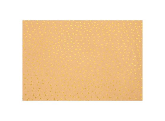 Add on September - Læderpapir - Lys Brun m. Guld Folie - ca. 25 x 20 cm