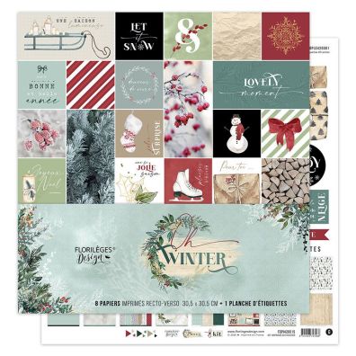 Add on Oktober - Oh Winter 12x12 Paper Pack fra Florileges Design