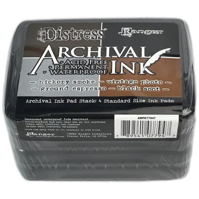 Archival Ink Pad Stack - 4 Standard Size Ink Pads