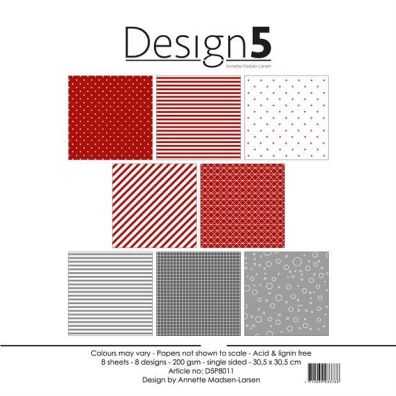 Design 5 12x12 Paper Pack - Red Spacedust