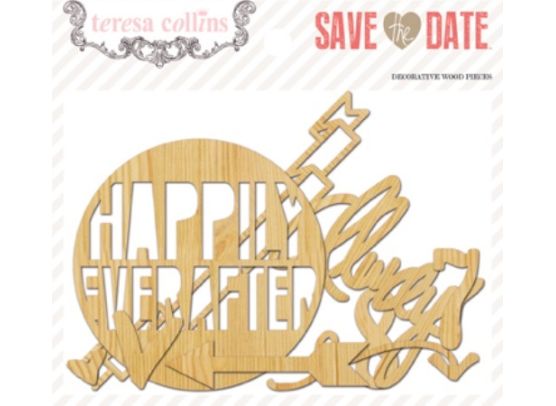 Save the Date - Decorative Wood Pieces fra Teresa Collins
