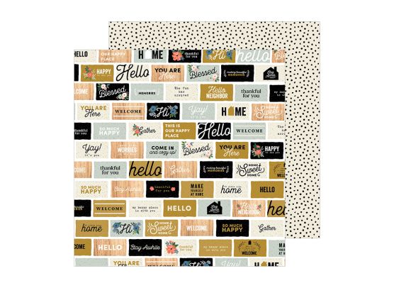 Add on Januar - EKSTRA Jen Hadfield - The Avenue Collection - Welcome Home 12x12 mønsterpapir