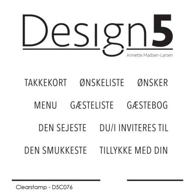 Design 5 Clearstamp - Konfirmation