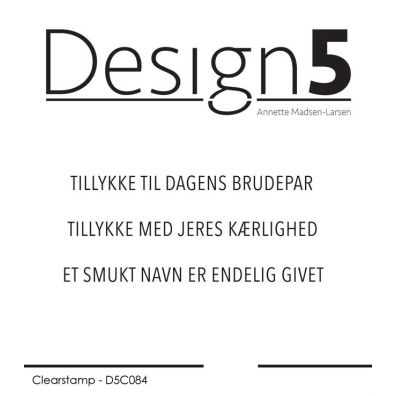 Design 5 Clearstamp - Danske Tekster