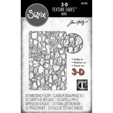 Sizzix 3D Embossing Folder - Texture Fades - Cracked Leather by Tim Holtz