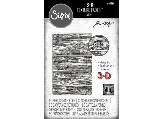 Sizzix 3D Embossing Folder - Texture Fades - Cracked Leather by Tim Holtz