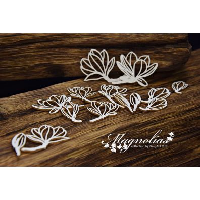 Snipart Chipboard - Mangolias - Mangolia Heart 1