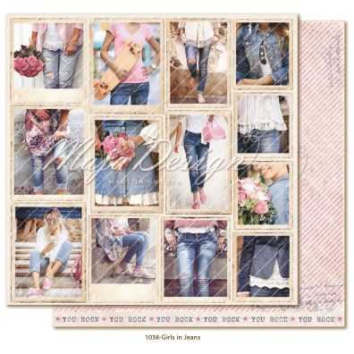 Denim & Friends - Snapshots Guys in Jeans 12x12 Klippeark fra Maja Design