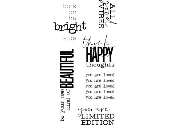 Sizzix Clear Stamps - Good Vibes 2 by Pete Hughes