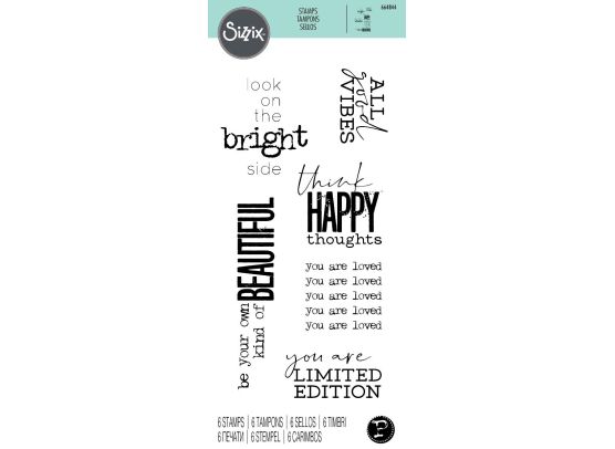 Sizzix Clear Stamps - Good Vibes 2 by Pete Hughes