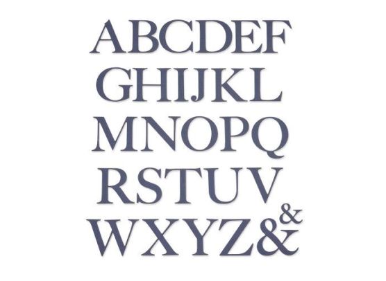 Sizzix Thinlits - Serif Alphabet by Lisa Jones
