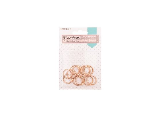 Studio Light Essentials - Binding Rings Rose 12 stk.