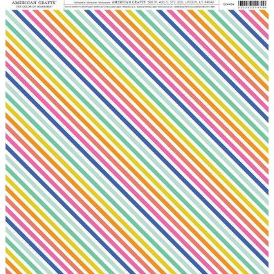 Add on August - American Crafts - Color of Memories - Rainbow 12x12 mønsterpapir